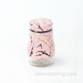 Pink matte outdoor camping spice jar bottle bottle glass container glass beads milk with lid